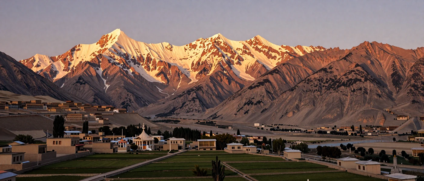 Scenic Afghan mountain landscape at golden hour representing the beauty of Afghan culture