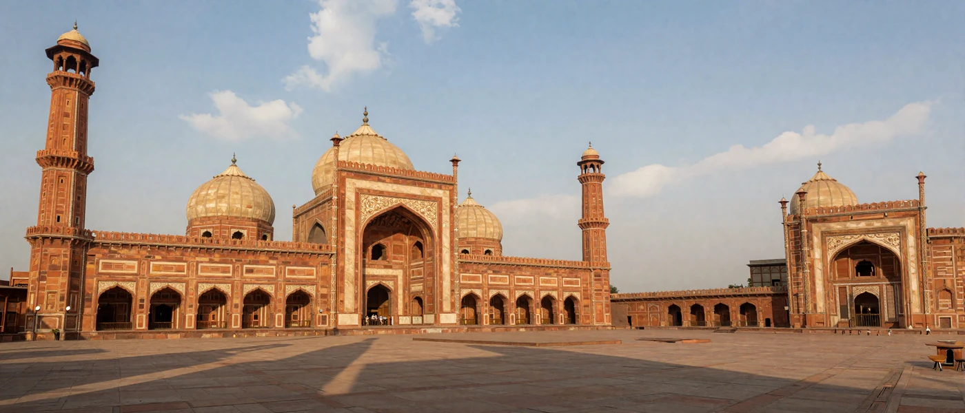 Badshahi Mosque in Lahore Pakistan at golden hour, representing the rich cultural heritage of Pakistani women dating